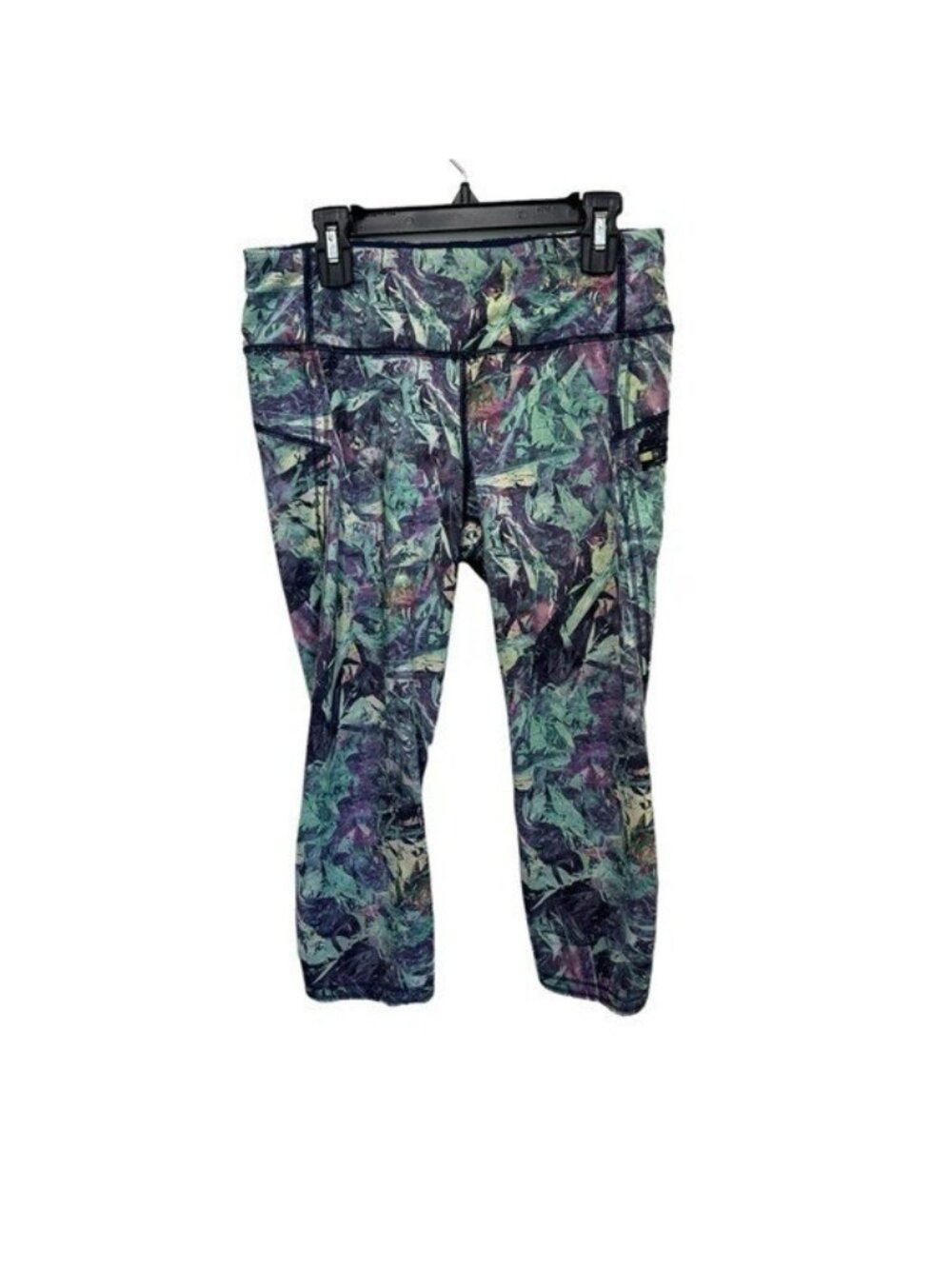 Lululemon Womens 6 Top Speed Run Crop Leggings Iridescent Multi Luxtreme Wicking